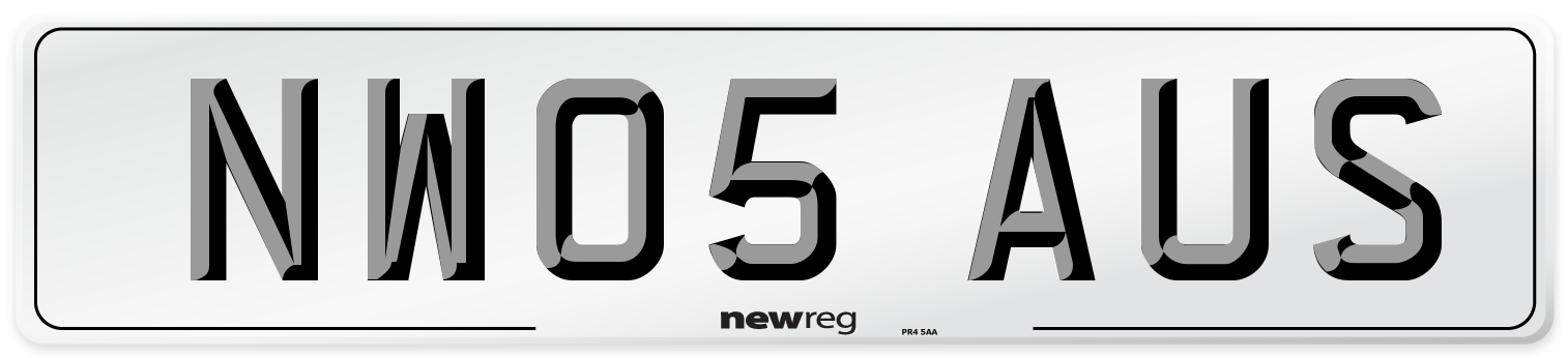 NW05 AUS Number Plate from New Reg